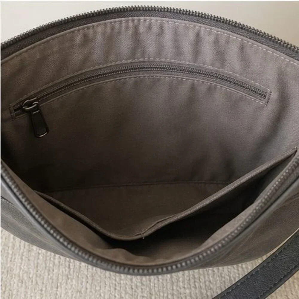 Navy Vegan Leather Bag